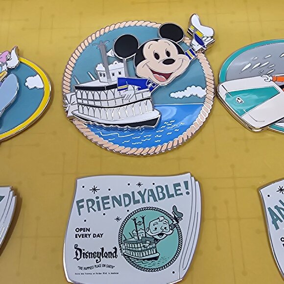 NEW! Disney Pin Trading Niftie Fifties Flashback Disneyland Newspaper Set LE150 - Picture 8 of 9
